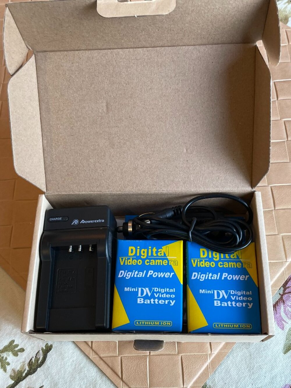 PowerExtra Mini DV Digital Video Battery Power 2 Pack with Plug in Charger New